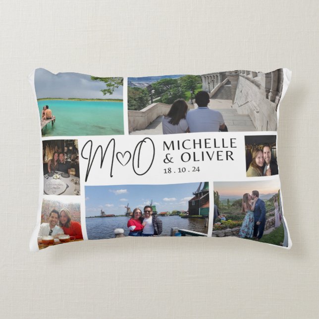 M+O Wedding Day Decorative Cushion (Front)