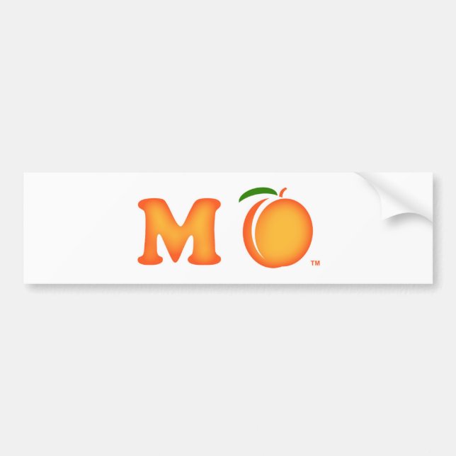 M Peach Bumper Sticker (Front)