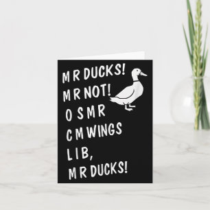 M R Ducks M R Not O S M R Cm Wangs Lib M R Ducks  Card