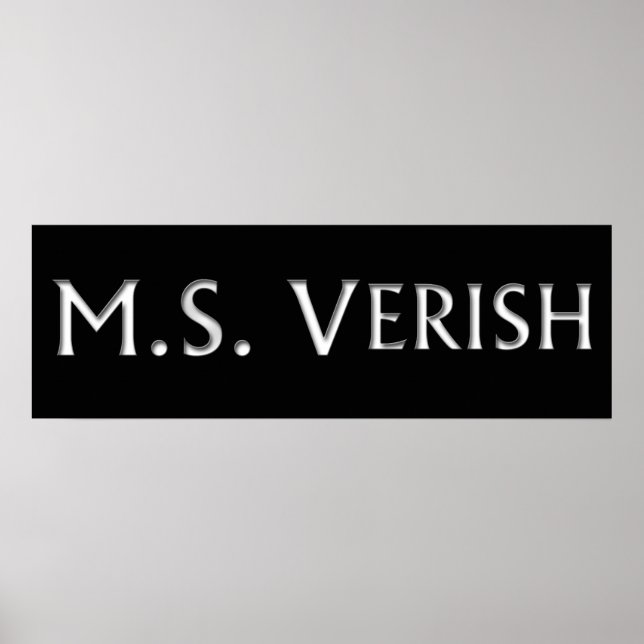 M.S. Verish Banner Poster (Front)