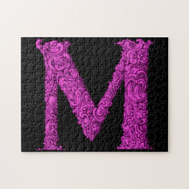 M - The Falck Alphabet (Pink) Jigsaw Puzzle (Horizontal)