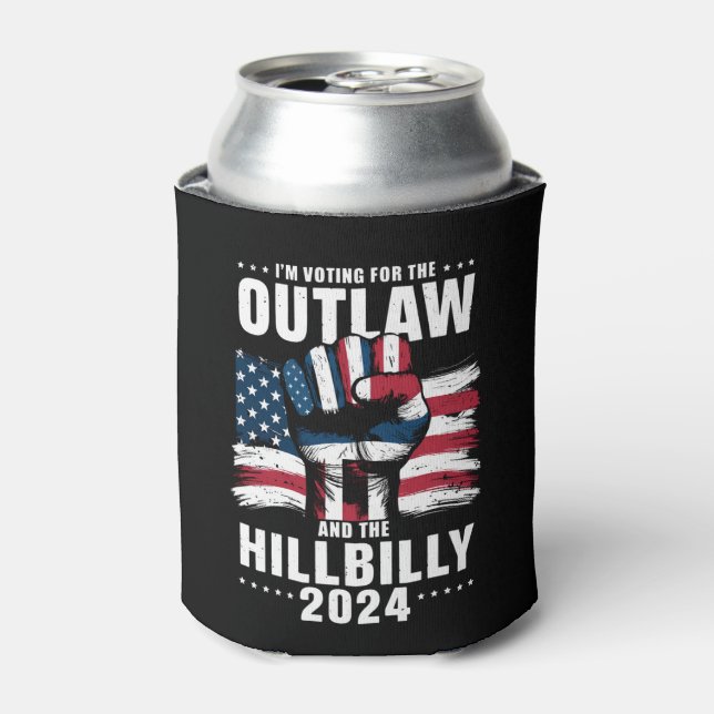 'm Voting For the Outlaw and the Hillbilly 2024 US Can Cooler (Can Front)
