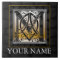 M "Your Name" Celtic Black Stone Monogram Tile