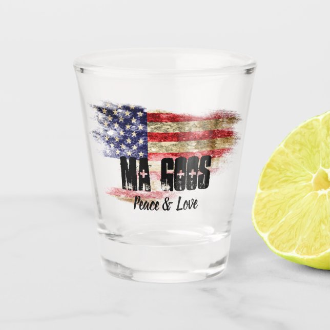 Ma Goos Shot Glass (Front)