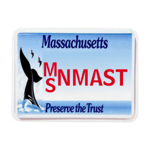 MA License Plate Magnet