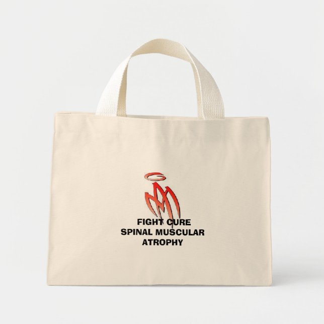 MA - logo,  FIGHT CURESPINAL MUSCULAR ATROPHY Mini Tote Bag (Front)