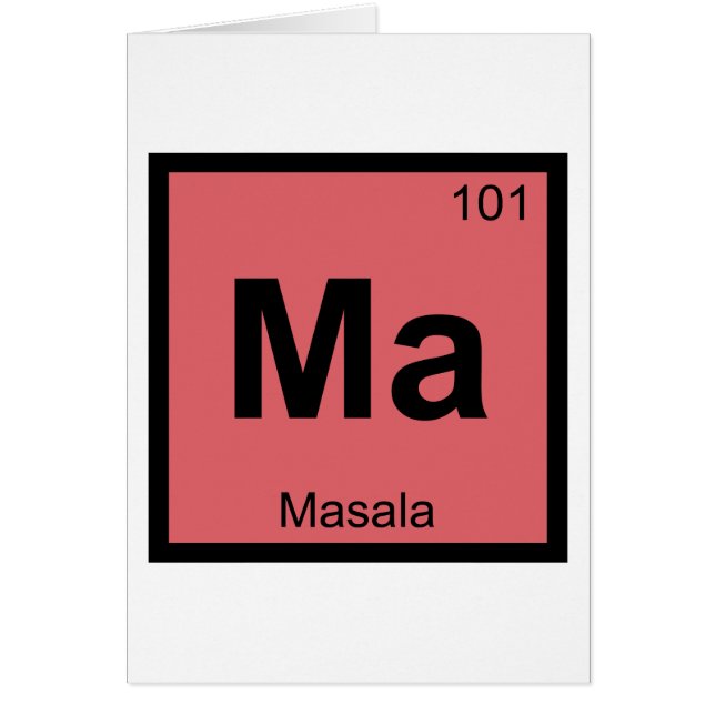 Ma - Masala Chemistry Periodic Table Symbol (Front)