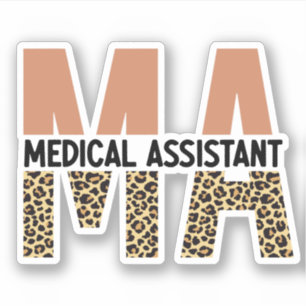 MA Medical Assistant Leopard Print