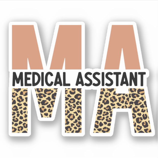 MA Medical Assistant Leopard Print (Front)