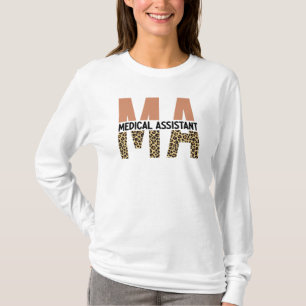 MA Medical Assistant Leopard Print T-Shirt