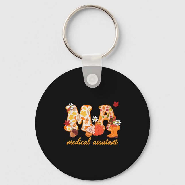 Ma Medical Istant Fall Pumpkin Cute  Key Ring (Front)