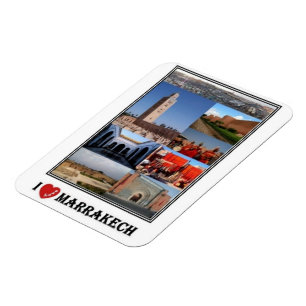 MA Morocco - Marrakech - I Love Mosaic - Magnet