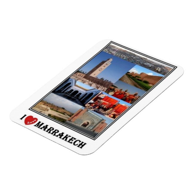 MA Morocco - Marrakech - I Love Mosaic - Magnet (Left Side)