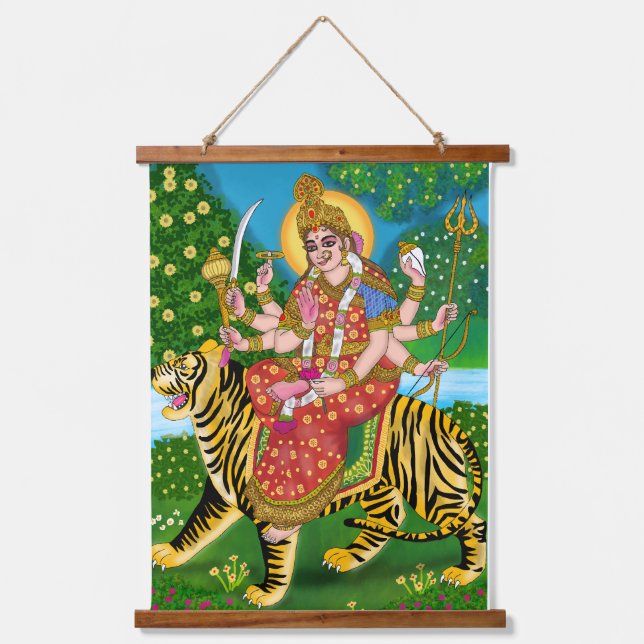 Maa Durga poster Hanging Tapestry (Front)