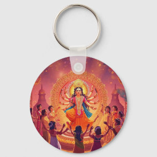 Maa Durga – The Heart of Dussehra Celebrations Key Ring