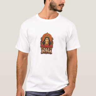Maa Durga Vintage Retro Indian Goddess T-Shirt Des