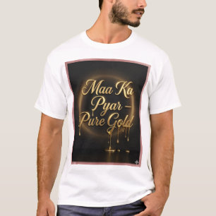 Maa Ka Pyar Pure Gold - Dripping Gold Luxury T-Shi T-Shirt