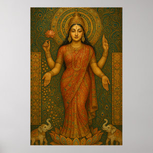 Maa Lakshmi : Goddess of Wealth and Prosperity Art Poster