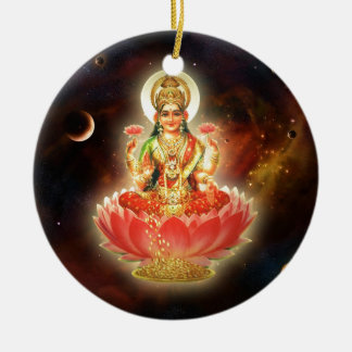 Maa Maha Lakshmi Devi Laxmi Goddess of Wealth Ceramic Tree Decoration