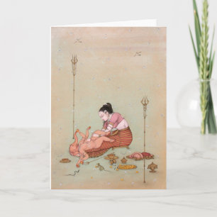 Maa Parvati and Ganesha Card