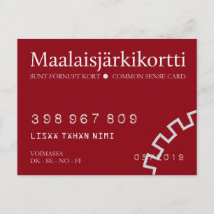 Maalaisjärkikortti - kustomoitava - postikortti postcard
