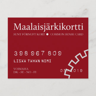 Maalaisjärkikortti - kustomoitava - postikortti postcard