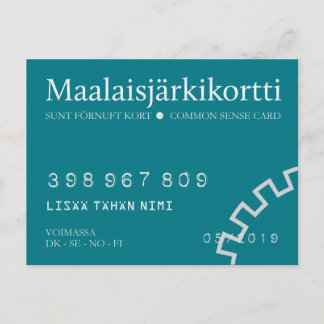 Maalaisjärkikortti - muokattava - postikortti postcard