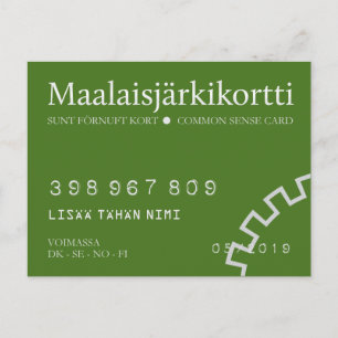Maalaisjärkikortti - tee se itse - postikortti postcard