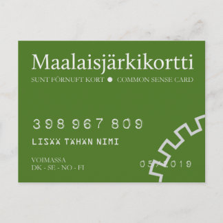 Maalaisjärkikortti - tee se itse - postikortti postcard