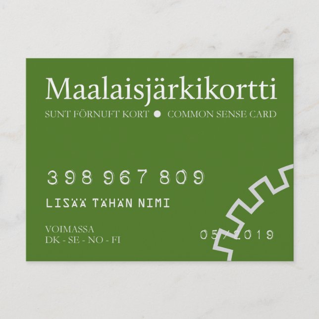 Maalaisjärkikortti - tee se itse - postikortti postcard (Front)