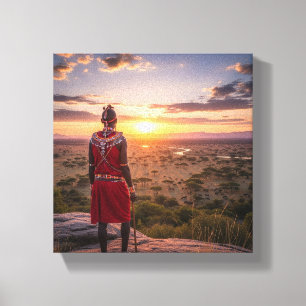 Maasai artwork canvas