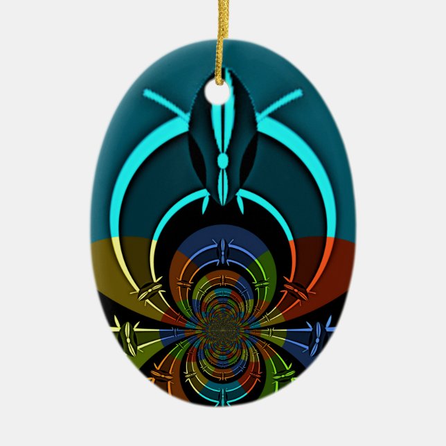 Maasai Colours Hakuna Matata Ceramic Tree Decoration (Front)