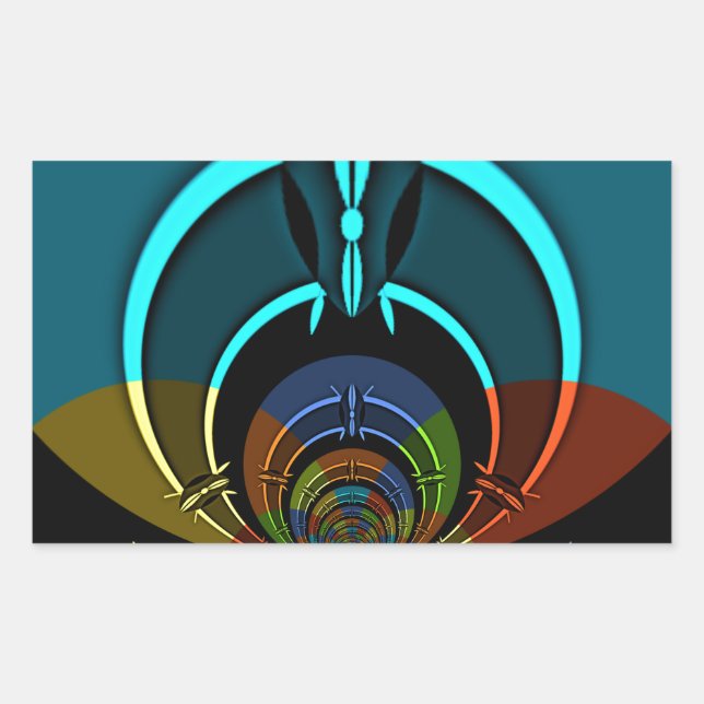 Maasai Colours Hakuna Matata Rectangular Sticker (Front)