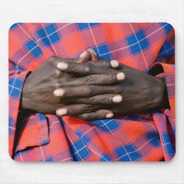 Maasai Man's Hands, Ngorongoro Conservation Mouse Mat (Front)