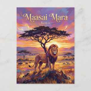 Maasai Mara National Reserve Kenya Postcard