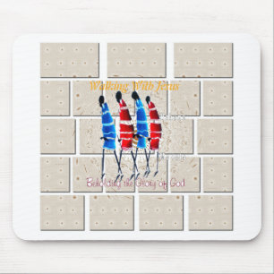 Maasai Morans Christian Art Print Mouse Mat