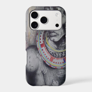 Maasai Mother and Child with Lion Art Print/Graphi