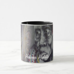 Maasai Mother & Child with Lion Art Print/Graphic Mug