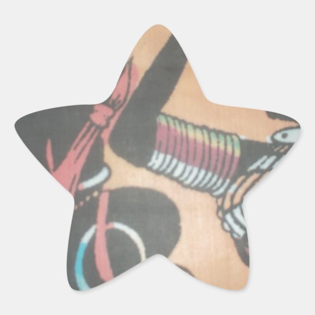 Maasai Tradition and Culture Pattern Art Design Star Sticker (Front)