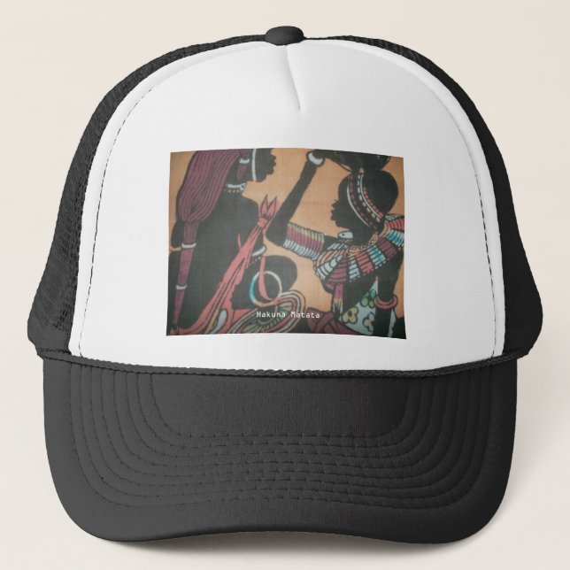 Maasai Tradition and Culture Pattern Art Design Trucker Hat (Front)