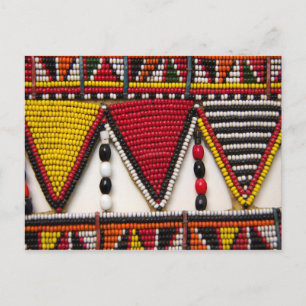 Maasai Tribal Beadwork Postcard