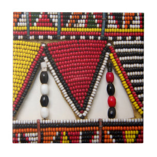 Maasai Tribal Beadwork Tile