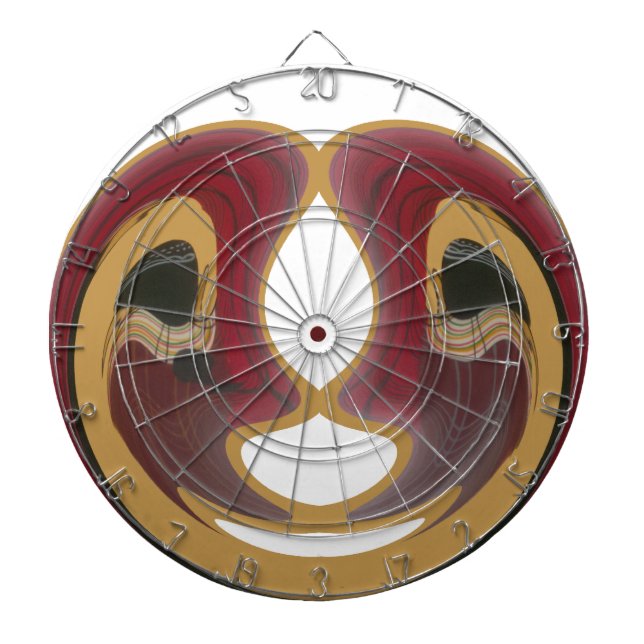 Maasai Tribal Whirl Art Print Dartboard (Front)