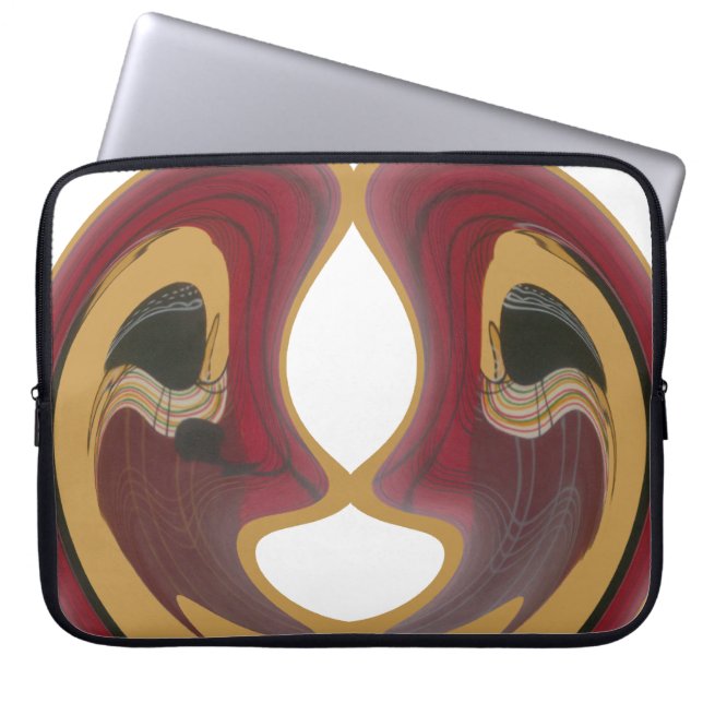 Maasai Tribal Whirl Art Print Laptop Sleeve (Front)