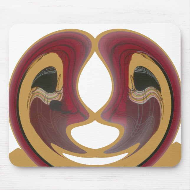 Maasai Tribal Whirl Art Print Mouse Mat (Front)