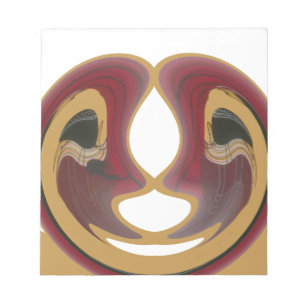 Maasai Tribal Whirl Art Print Notepad