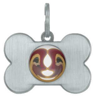 Maasai Tribal Whirl Art Print Pet ID Tag