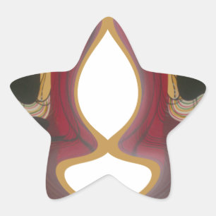 Maasai Tribal Whirl Art Print Star Sticker