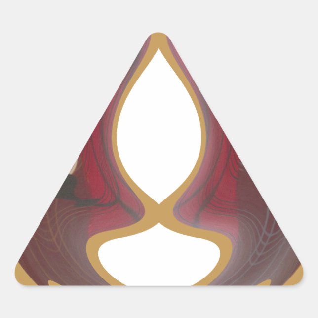 Maasai Tribal Whirl Art Print Triangle Sticker (Front)