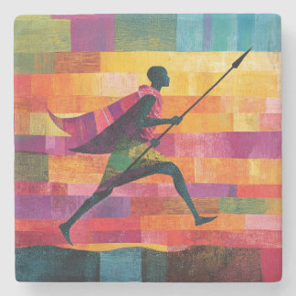 Maasai Warrior's Journey Stone Coaster